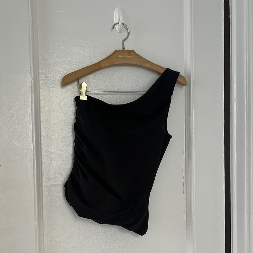 Elegant Black One-Shoulder Top